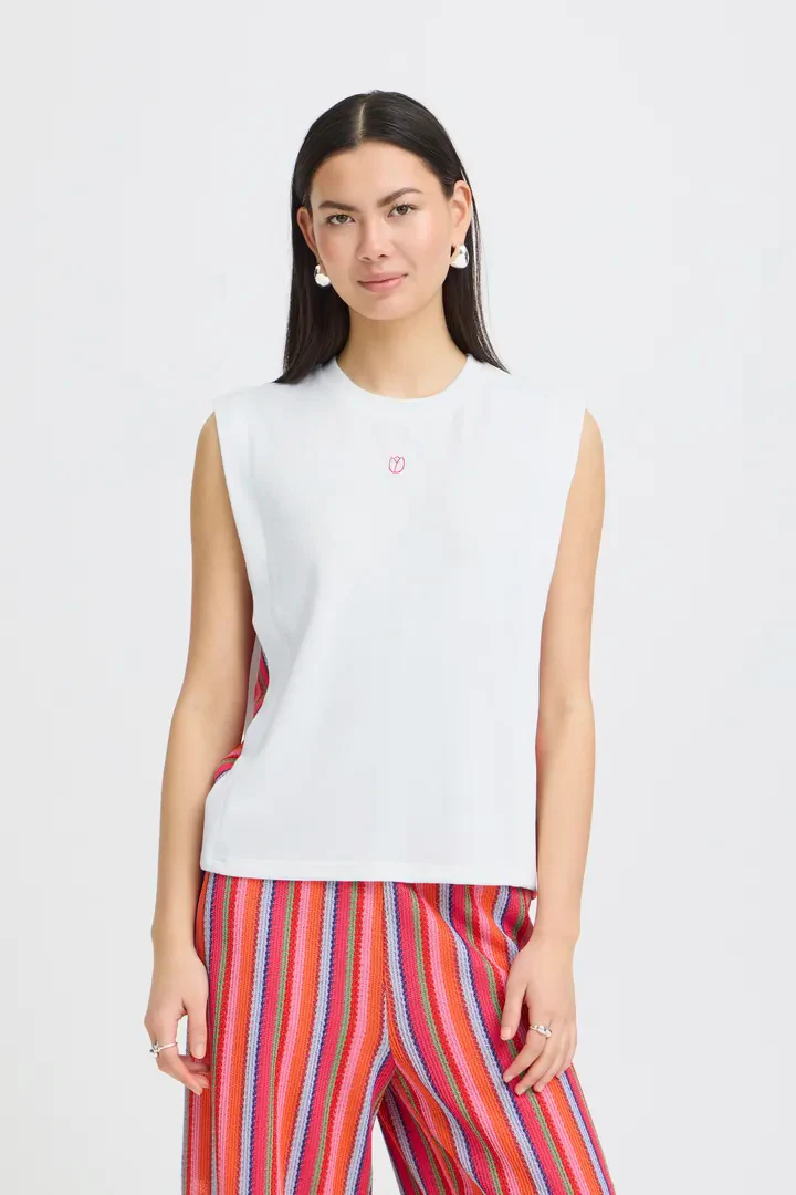 Zena Sleeveless Top (Cloud Dancer) - Image 3