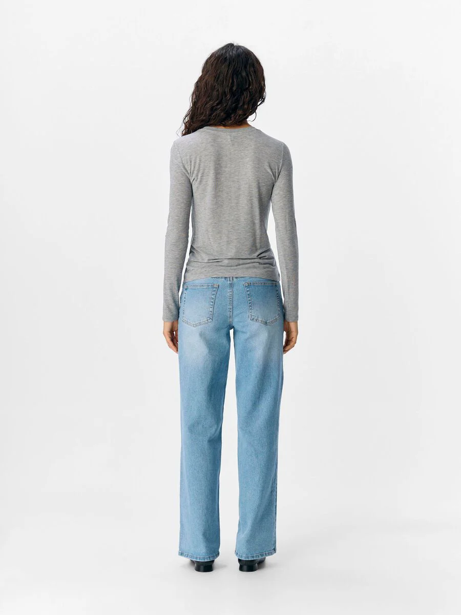 Zoe Long Sleeve Top (Medium Grey) - Image 4