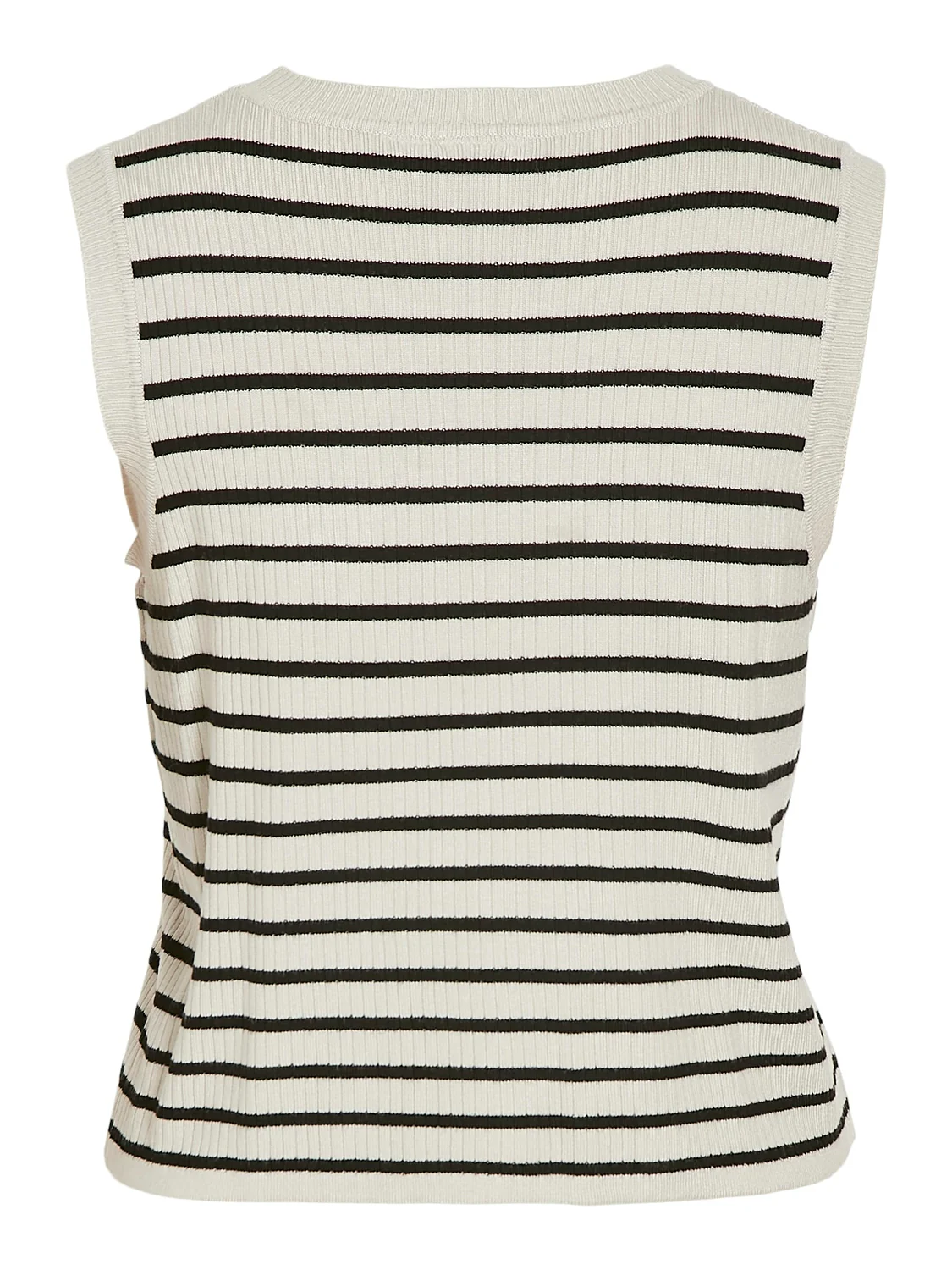 Zoe O-Neck Striped Knit Top (Birch/Black) - Image 3