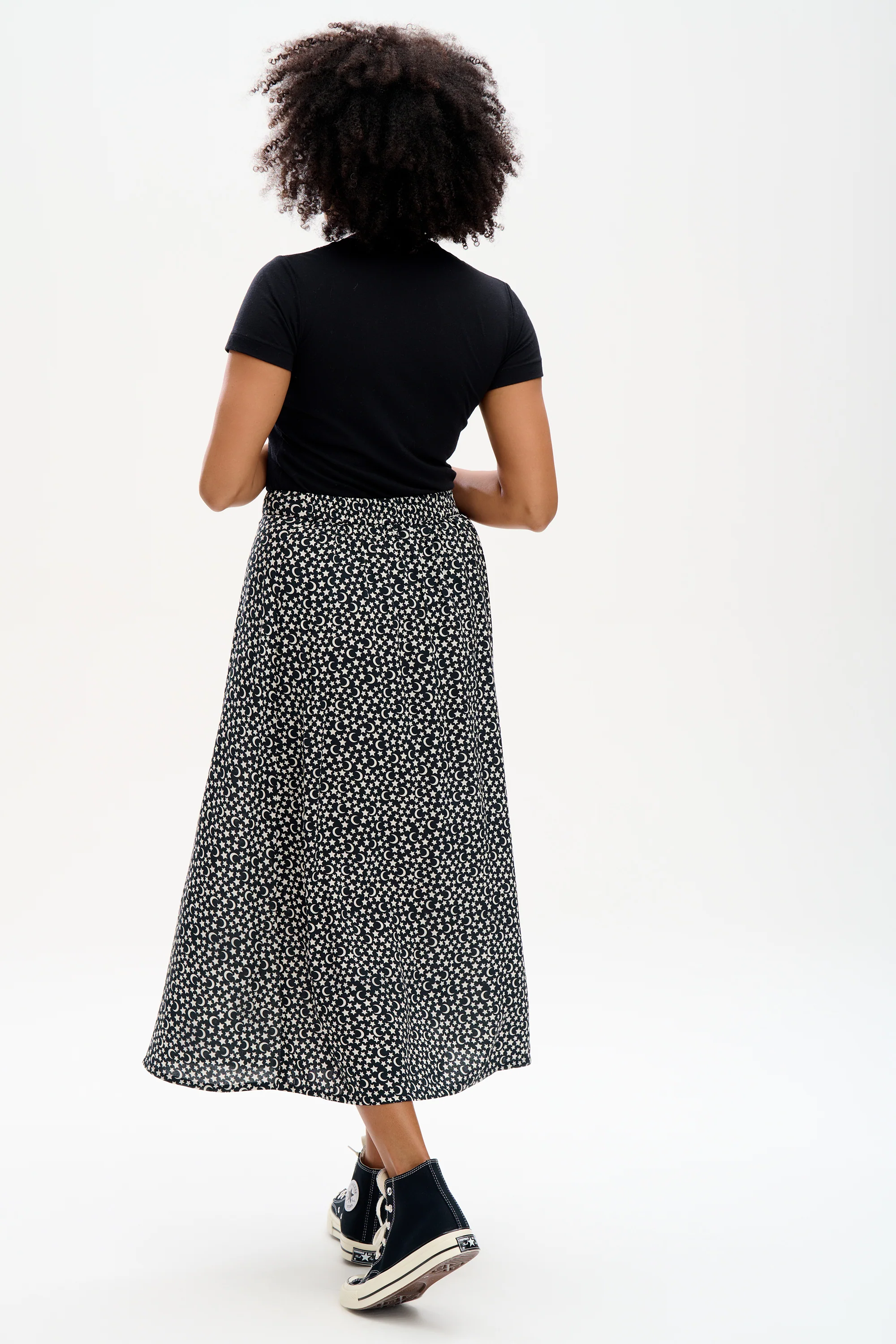 Zora Skirt - Monochrome Moon & Stars - Image 3