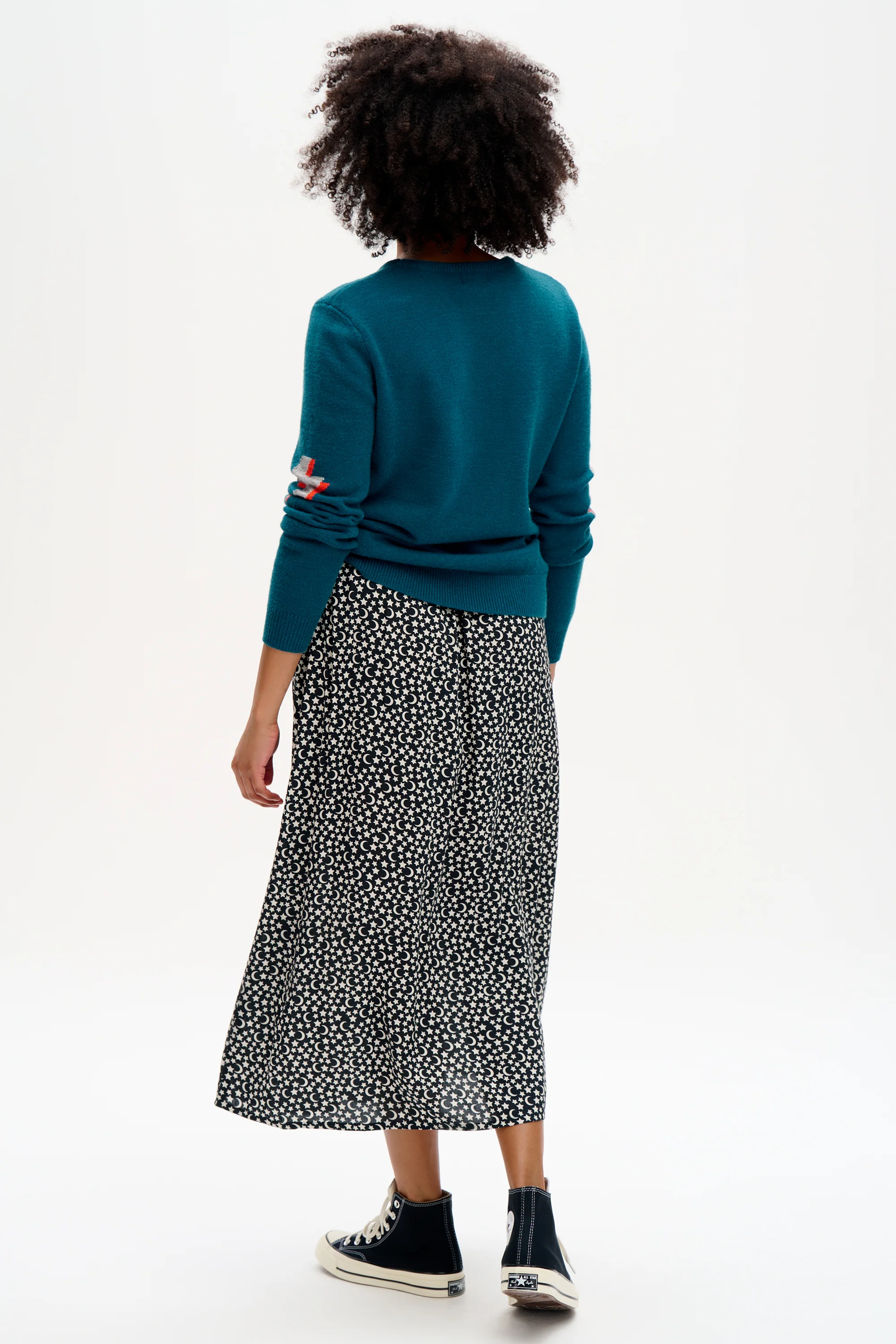 Zora Skirt - Monochrome Moon & Stars - Image 4